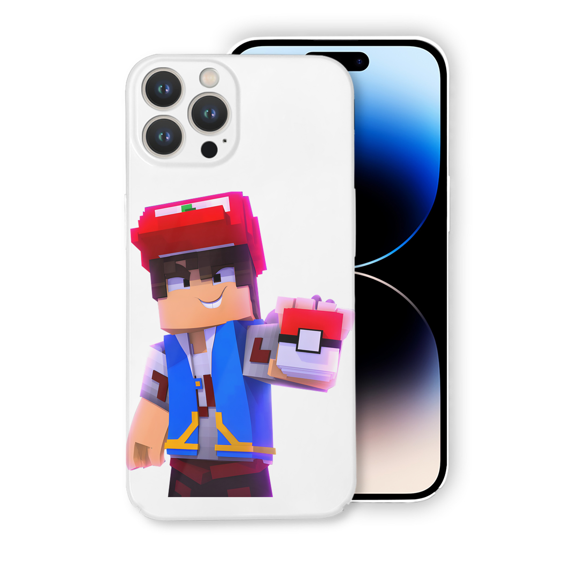 （画像用） マインクラフト ブロックの世界 Minecraft MC Block world 【iPhone 14シリーズ対応】ハードケース